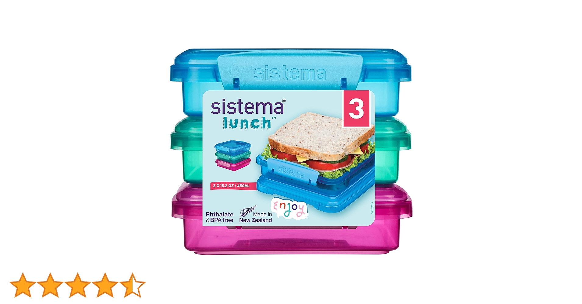 Amazon｜sistema (システマ) サンドイッチ 3パック (アソート
